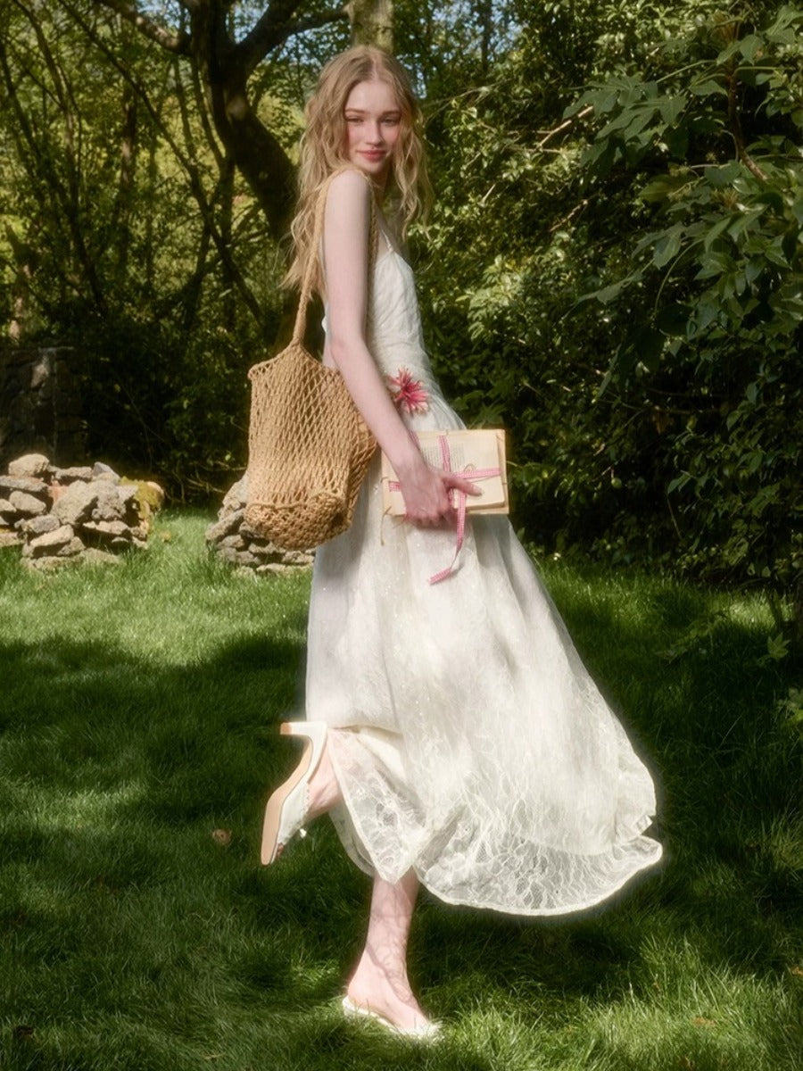Sequin Lace Slip Dress