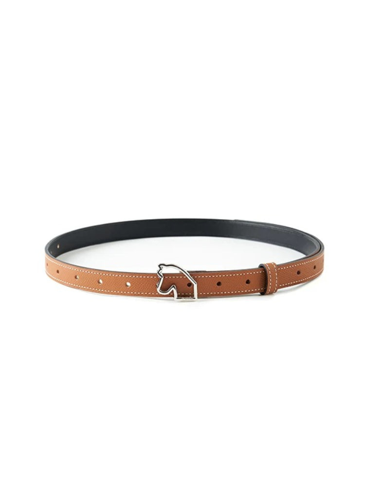 Montaigne Leather Slim Belt