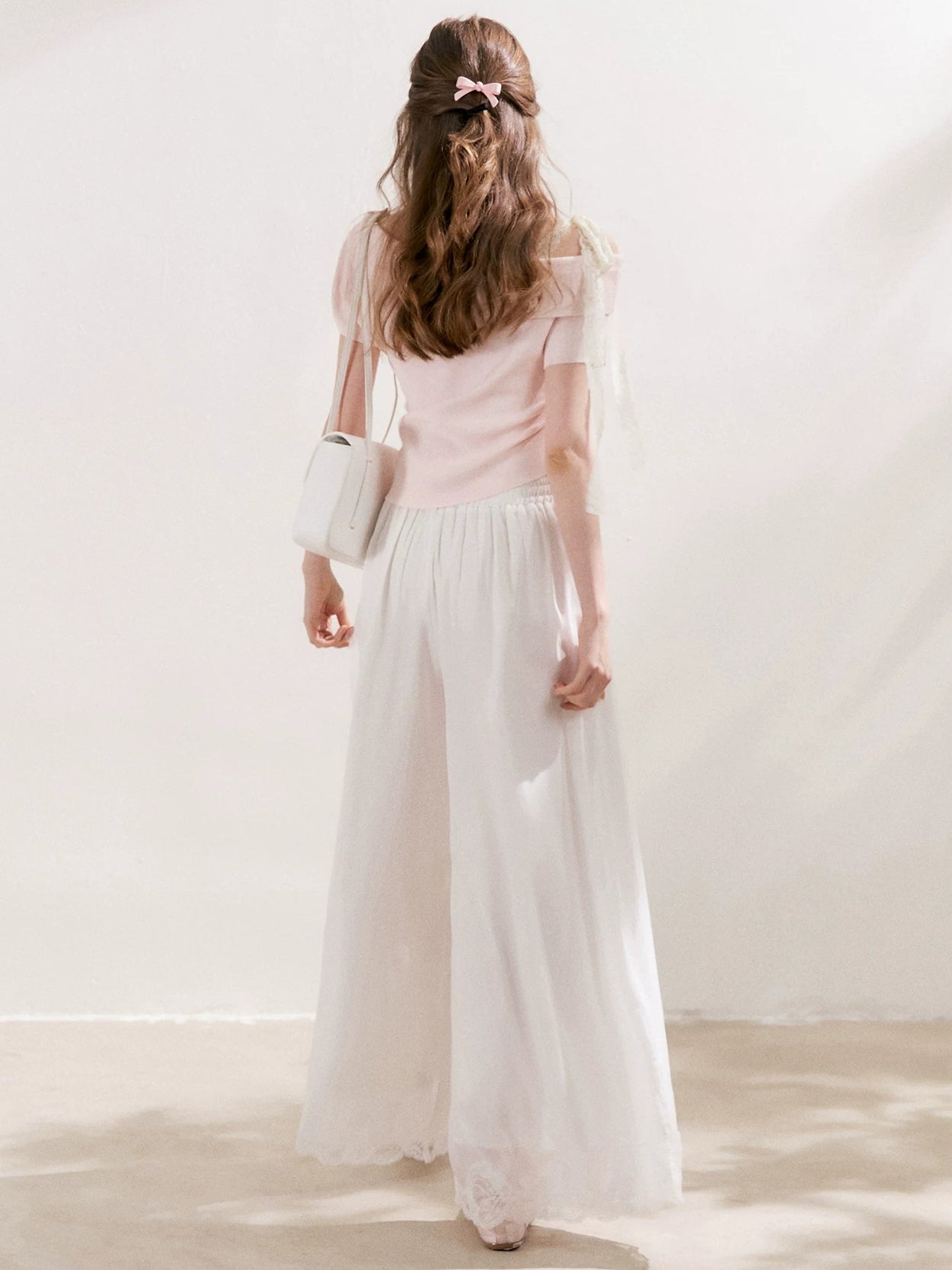 Asymmetric Lace Knit Top
