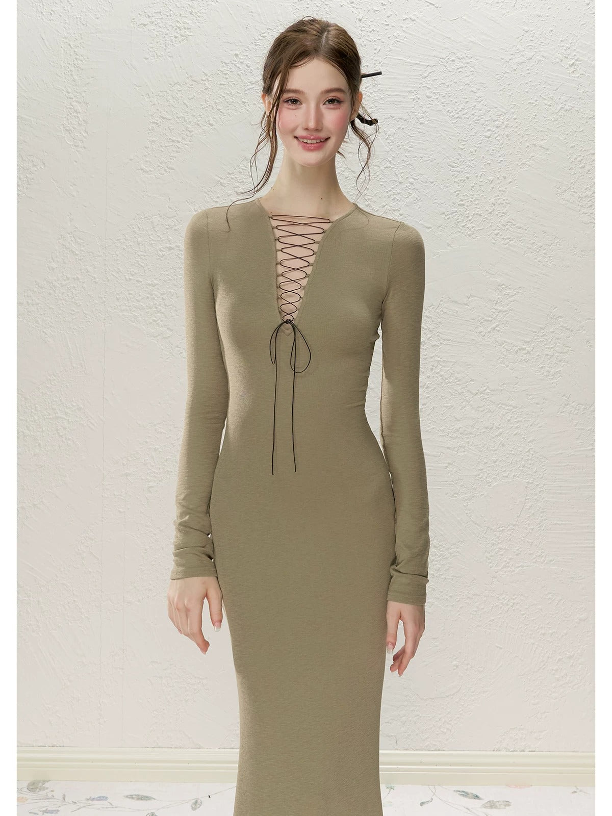 Lace-Up Mermaid Dress