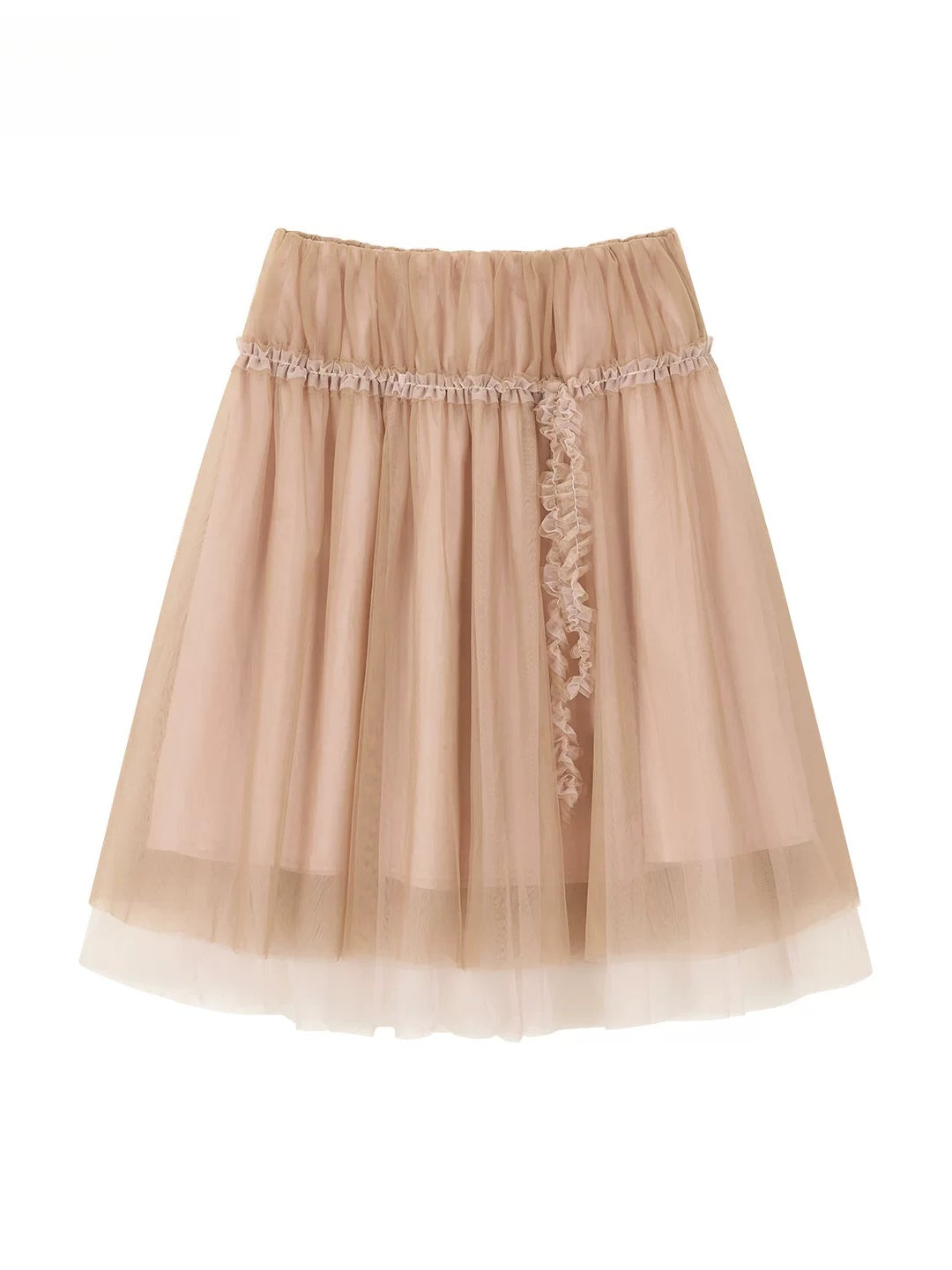Lace Trim Tulle Skirt