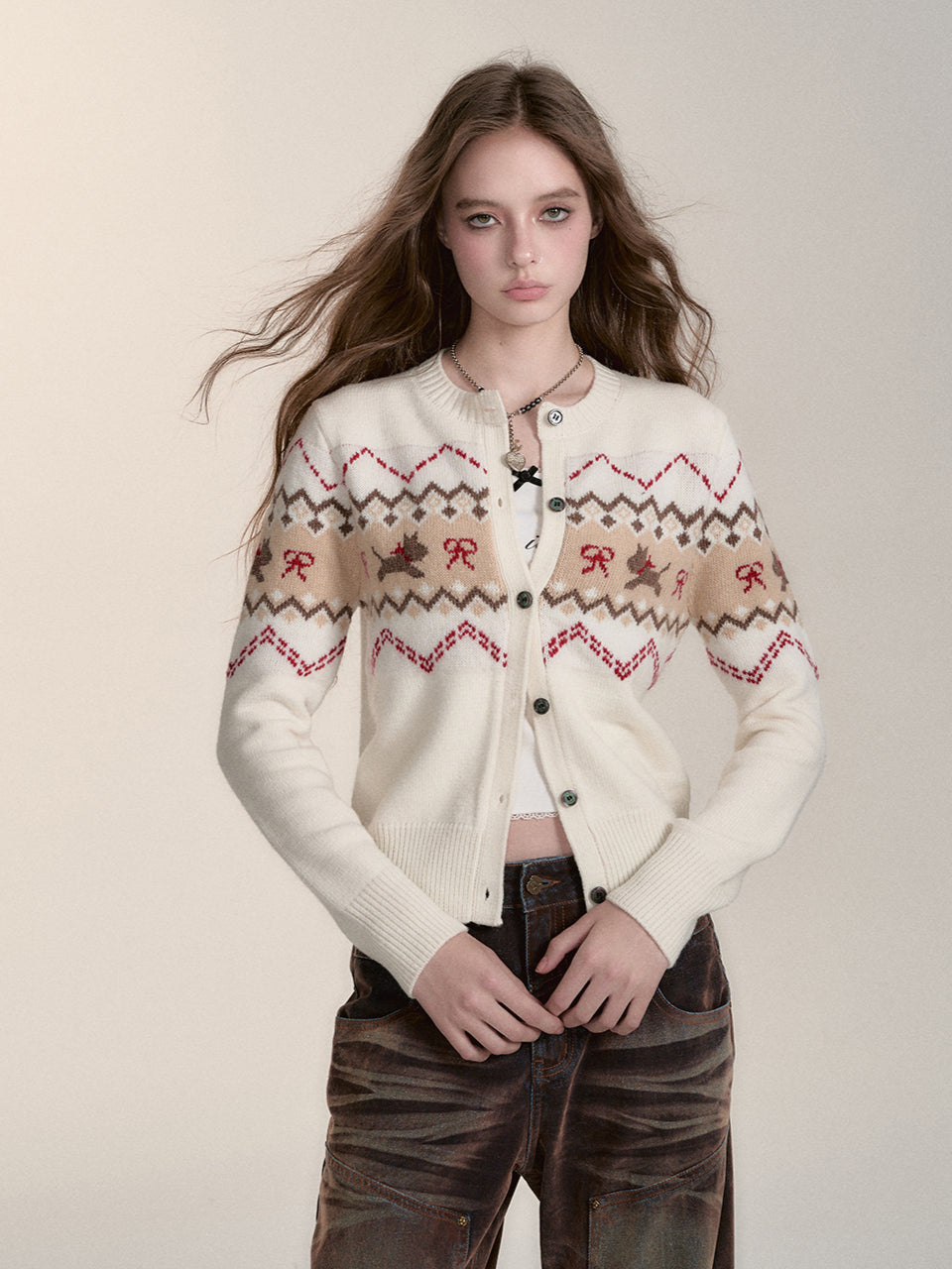 Fair Isle Dog Cardigan