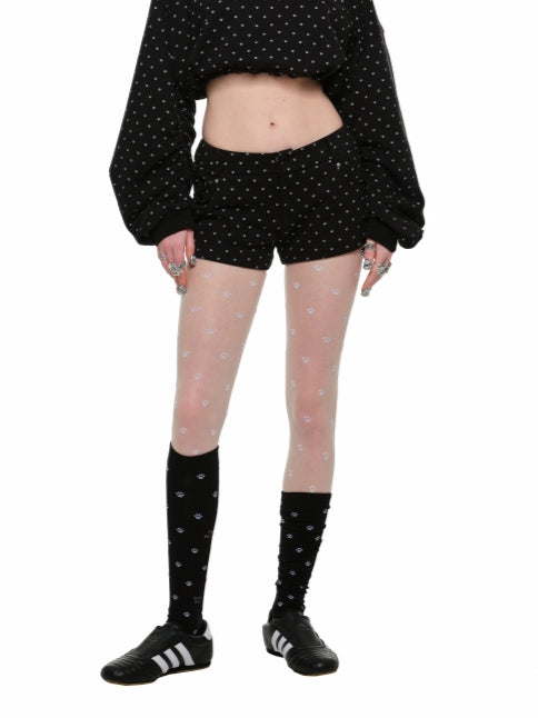 Cat Paw Polka Dot Sweatshorts