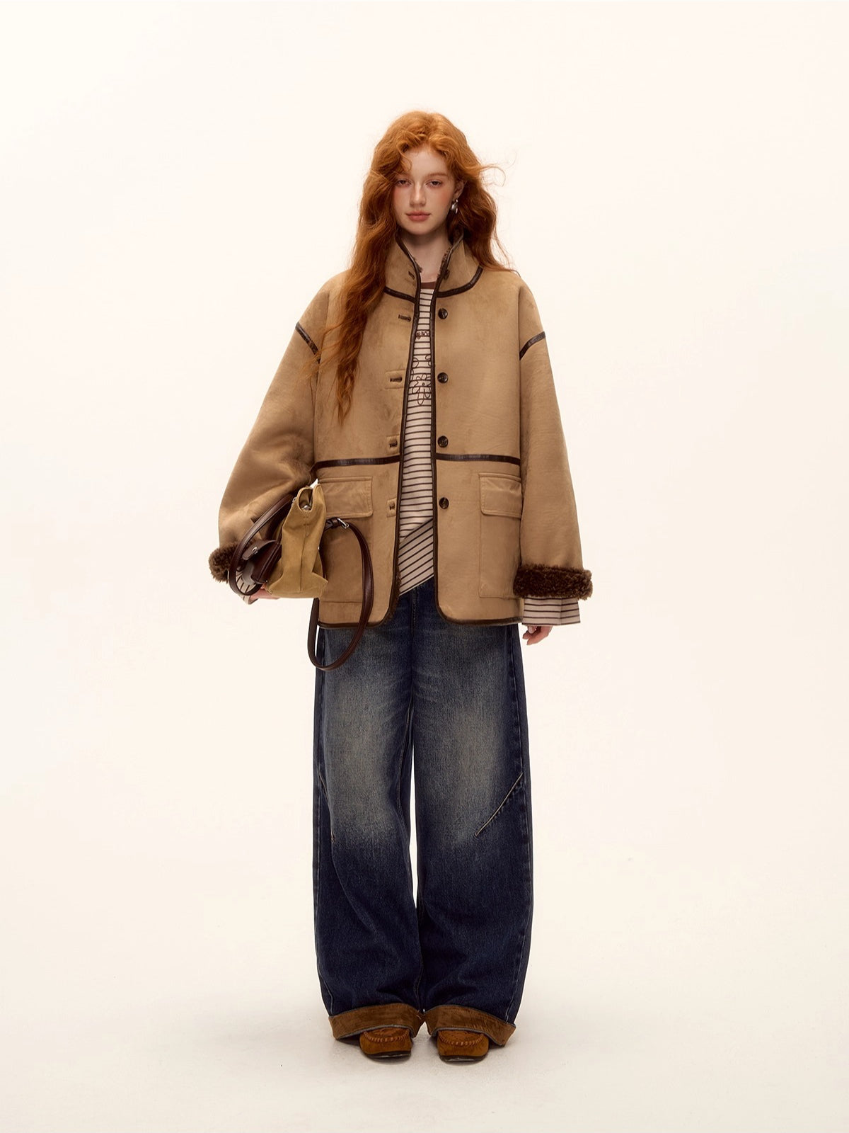 Reversible Suede Shearling Jacket