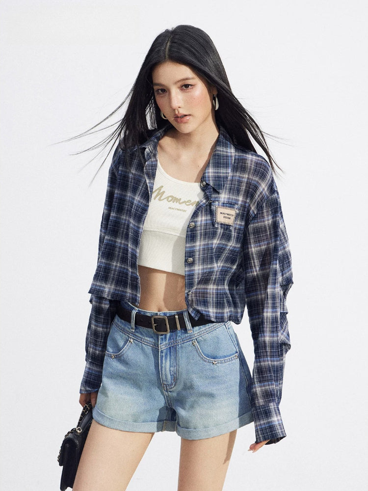 Plaid Cropped Shirt