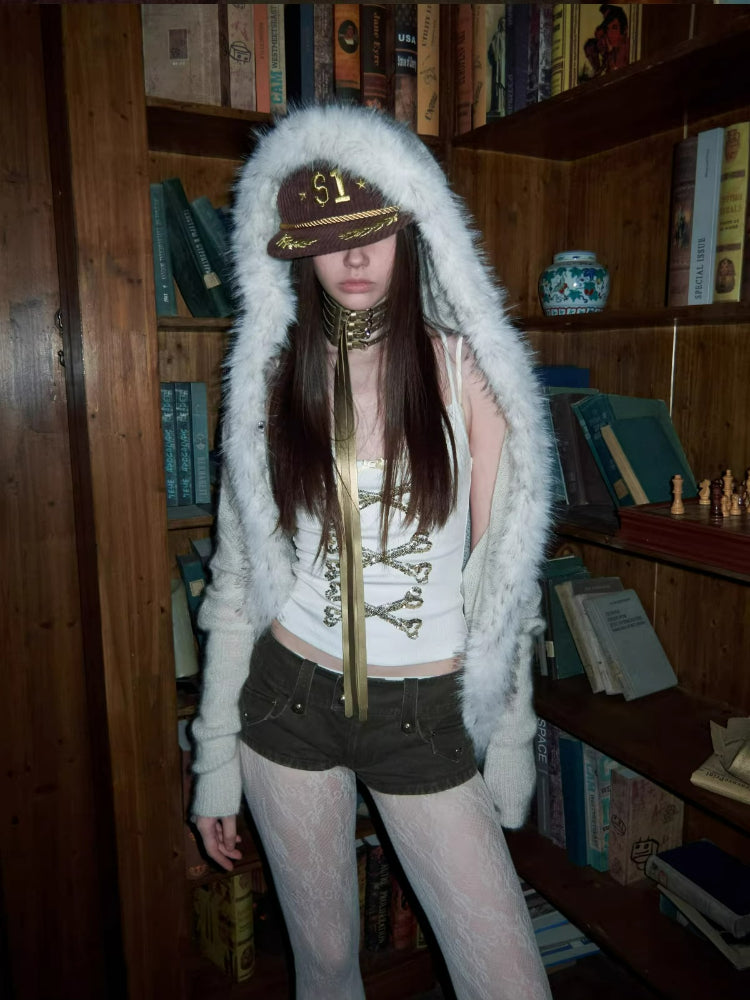 Sequin Bone U-Neck Tank Top