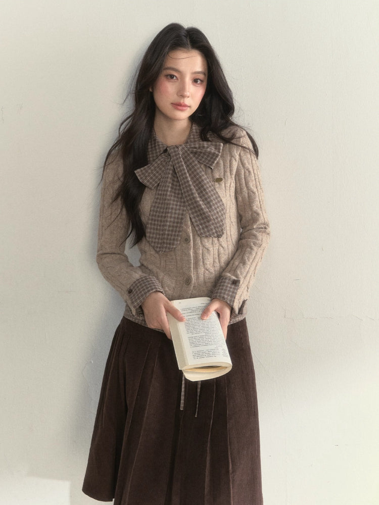 Cable Bow-Tie Splice Sweater