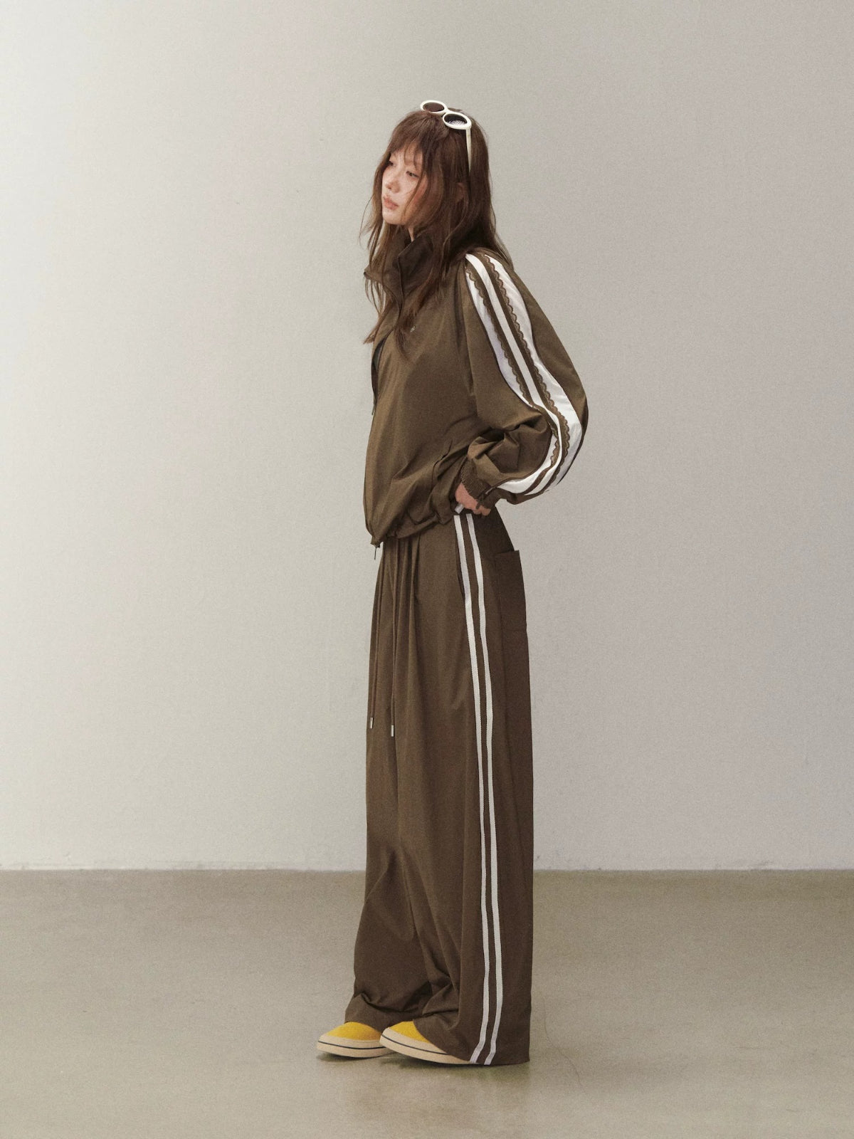 Side Zip Stand Collar Jacket
