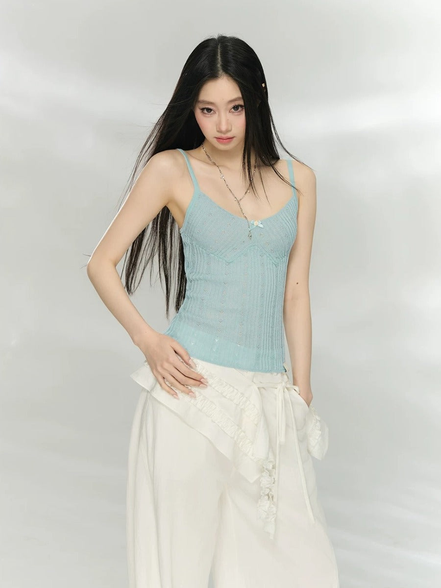 Knit Cardigan Camisole Set