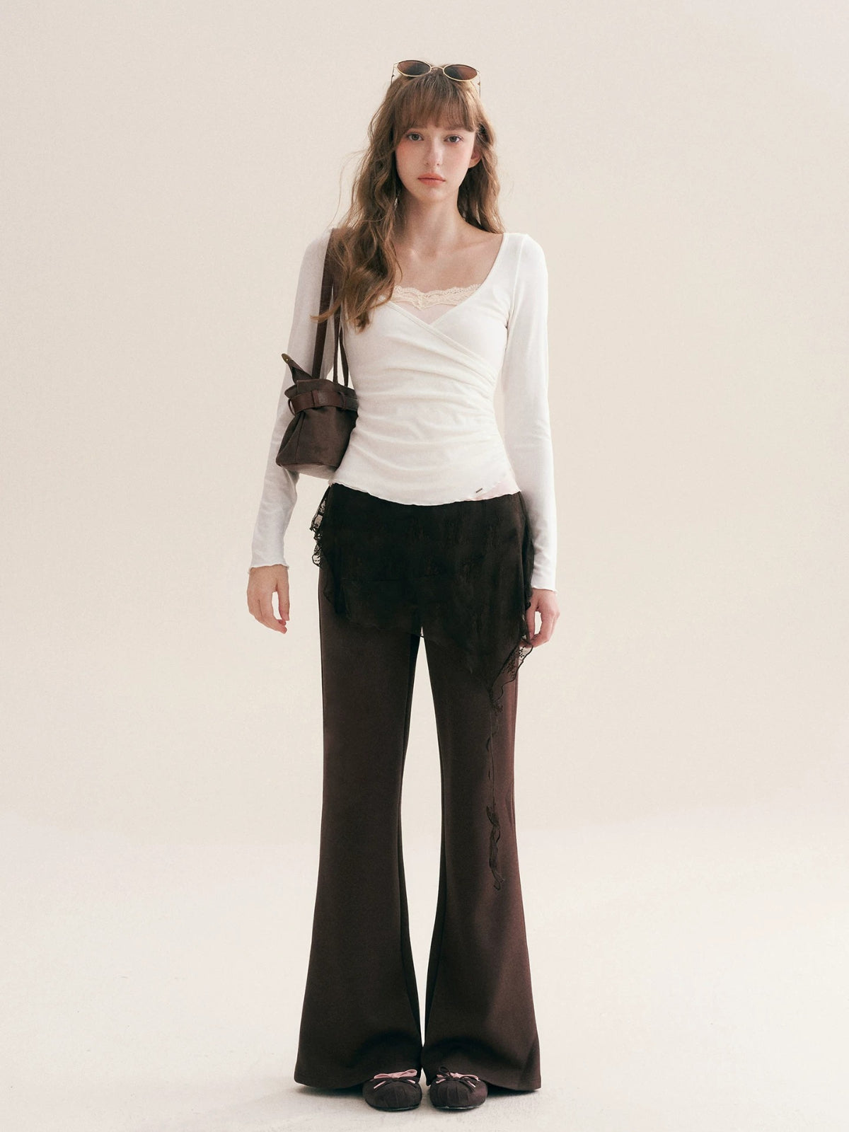 Lace Curtain Flare Pants