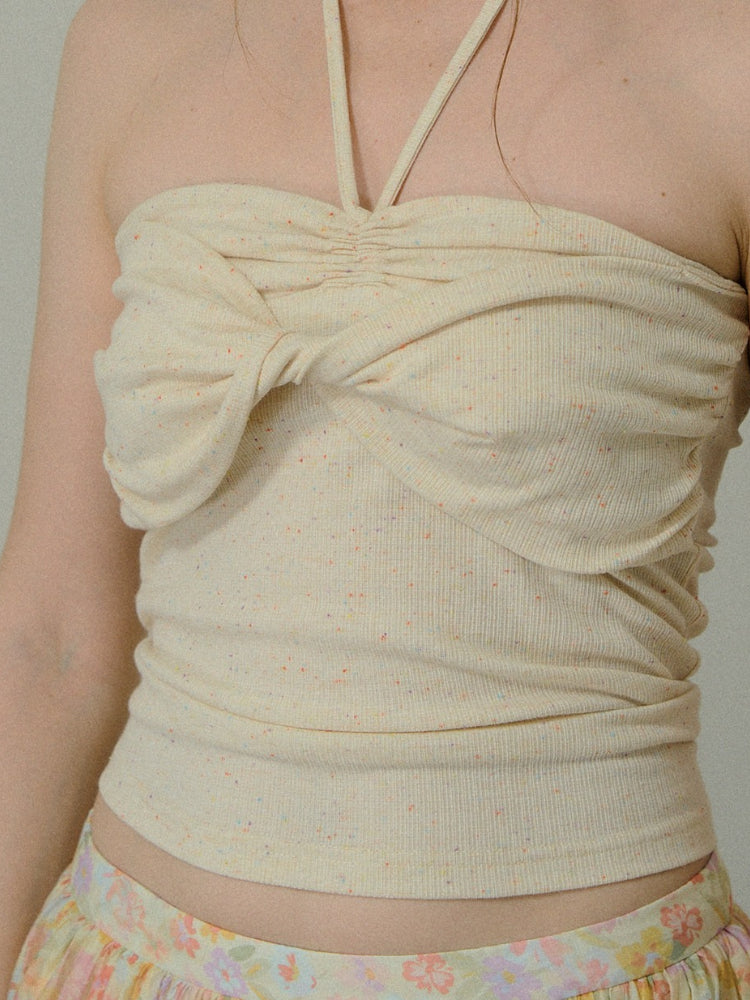 Twist Halter Knit Top