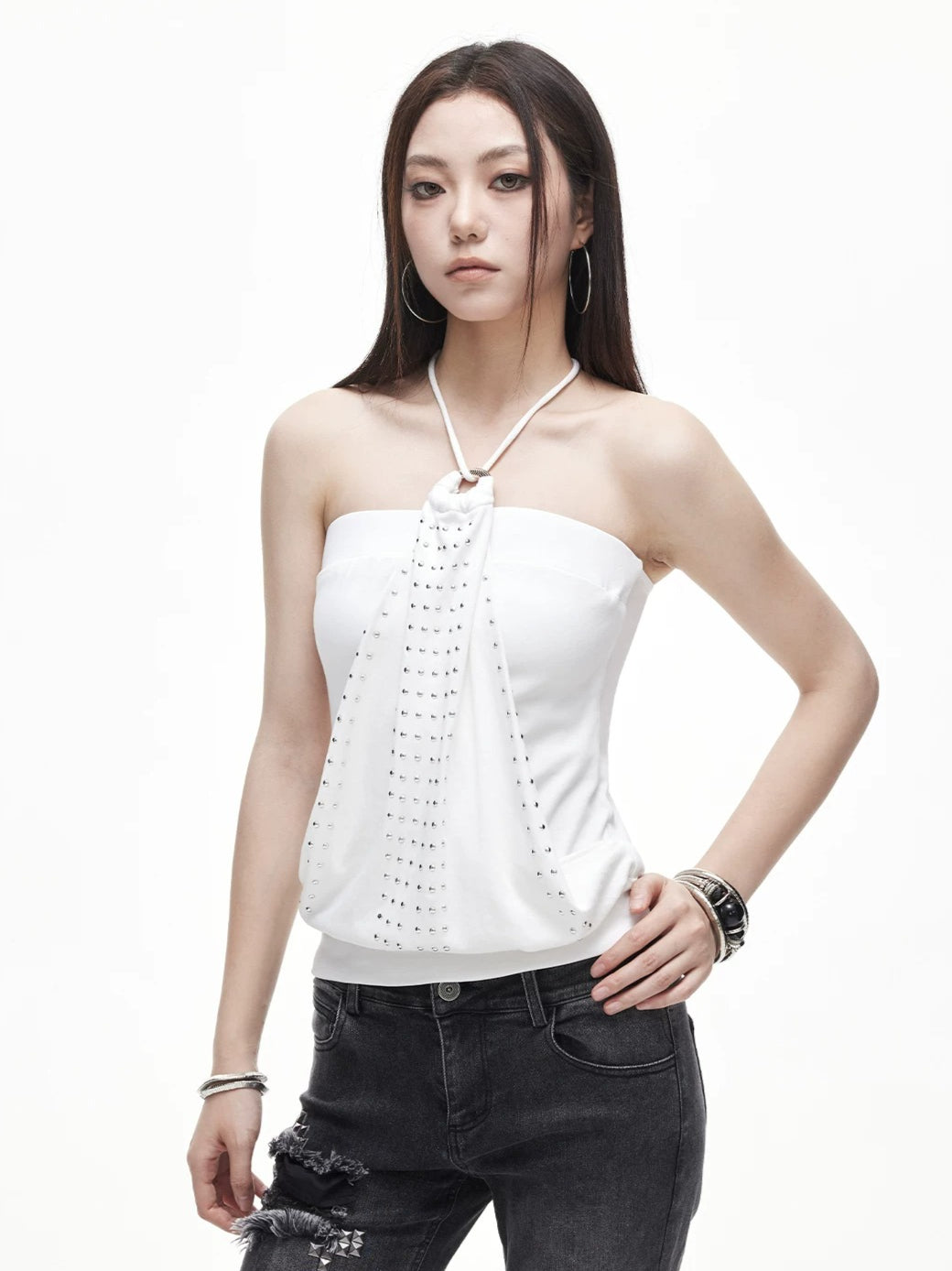 Studded Halter Top