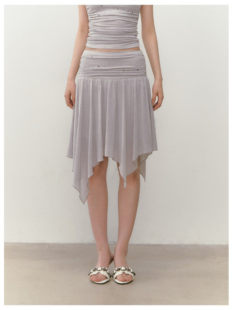 Star Beaded Ruffled Bandeau & Skirt Set