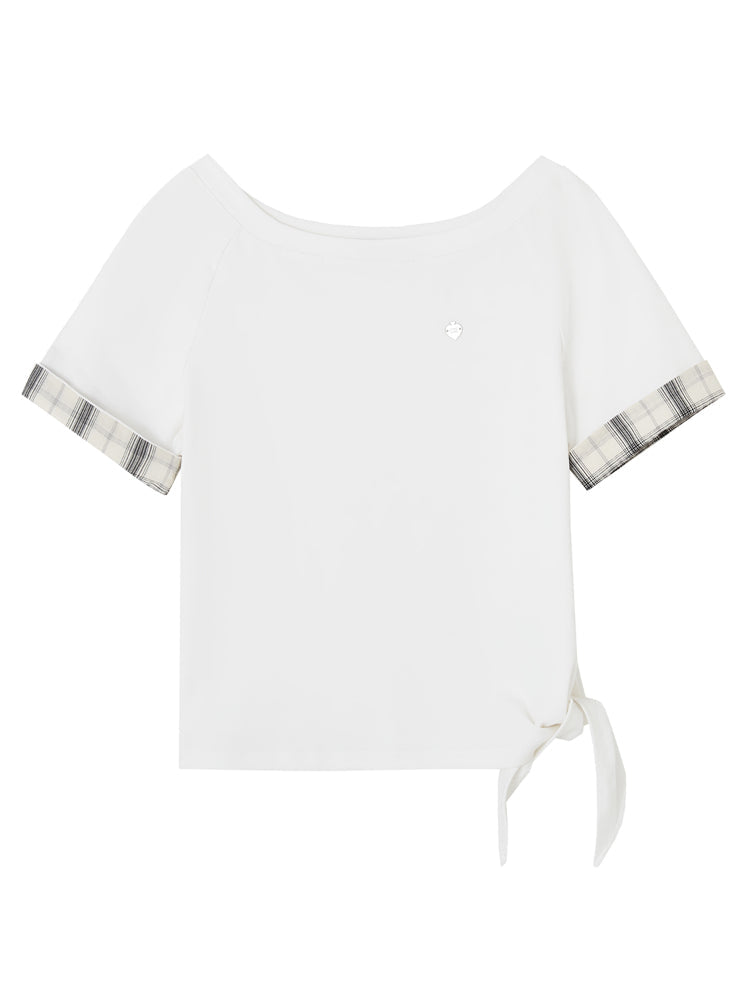 Tie-bow Short-sleeve T-shirt