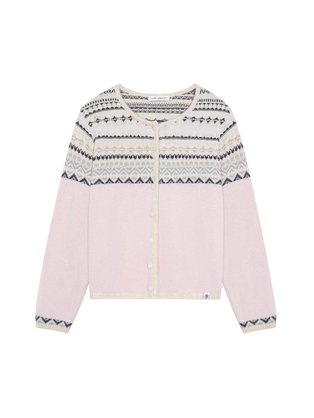 Pastel Fair Isle Knit Cardigan