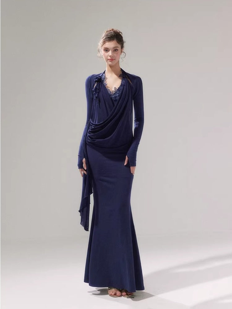 Draped Knit Mesh Set