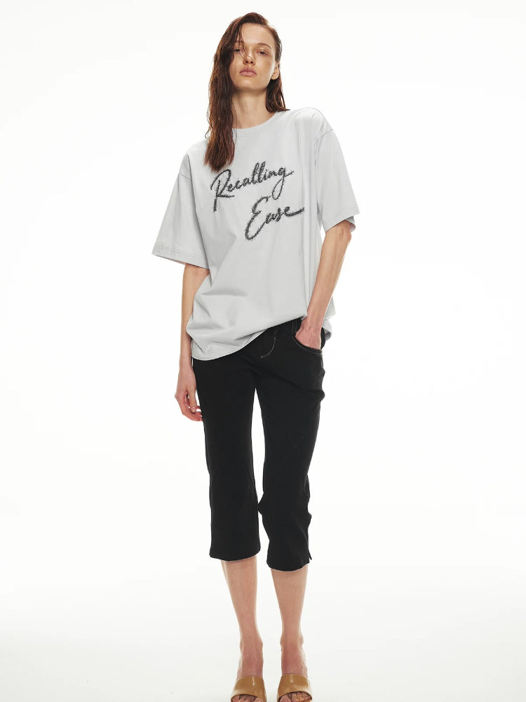 French Black Cropped Pants