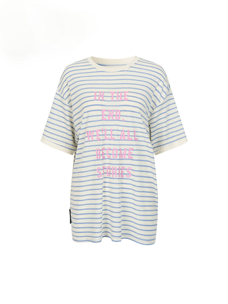 Floral Print Round Neck Short-Sleeve T-shirt