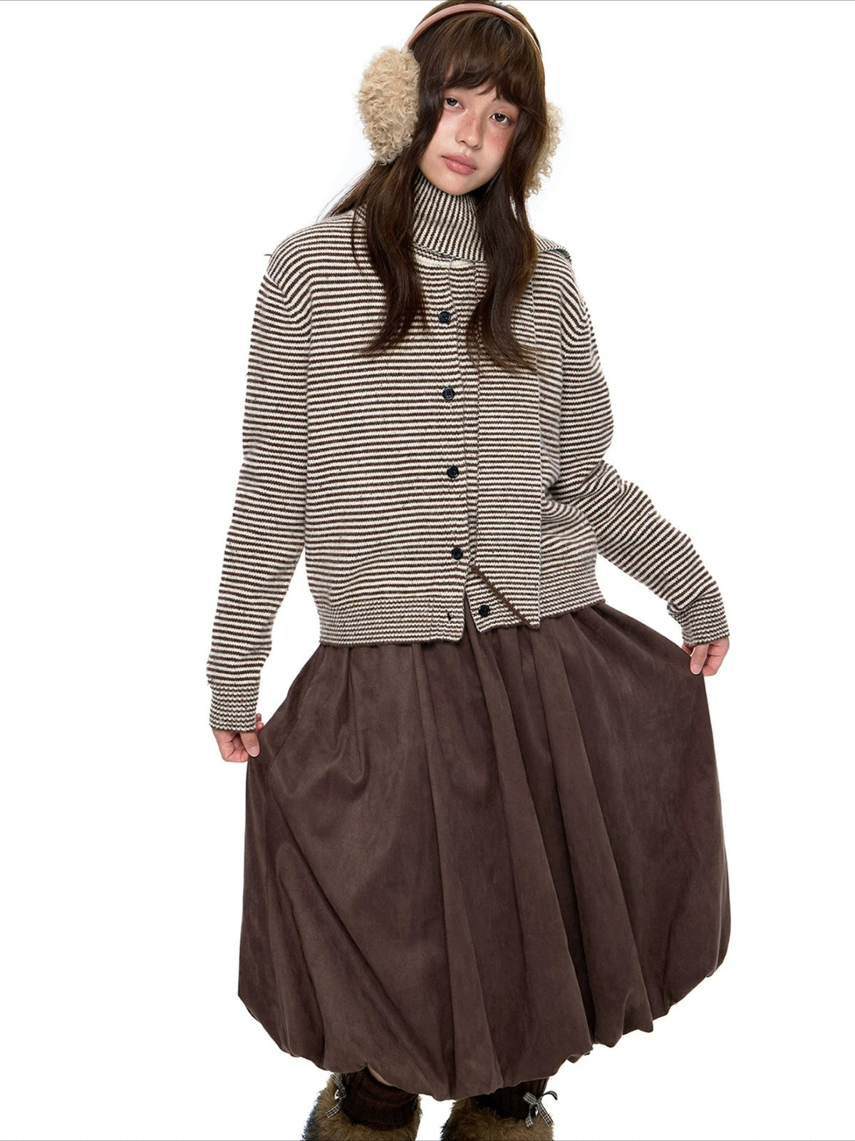 Polar Fleece Knit Cardigan