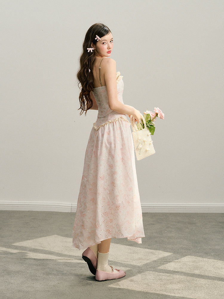 Beige Lace Crochet Top