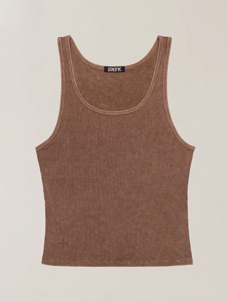 Vintage Storm Fade Silk Sports Tank Fading Desert