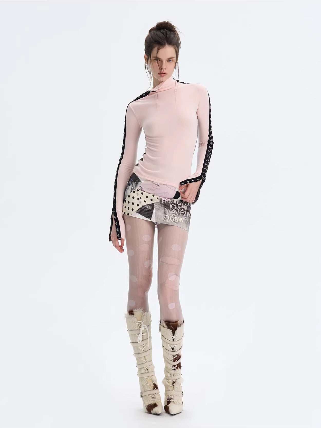 Reversible Brushed Mockneck Top