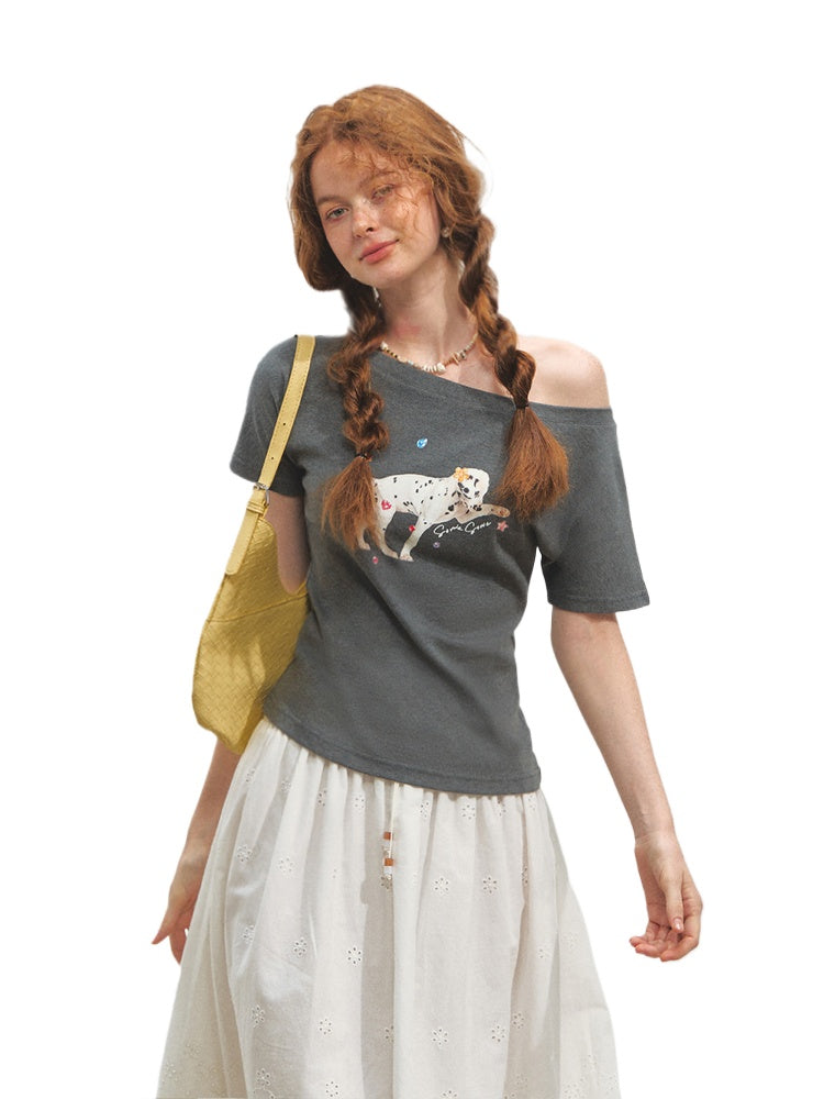 Dalmatian Print Short Sleeve T-Shirt