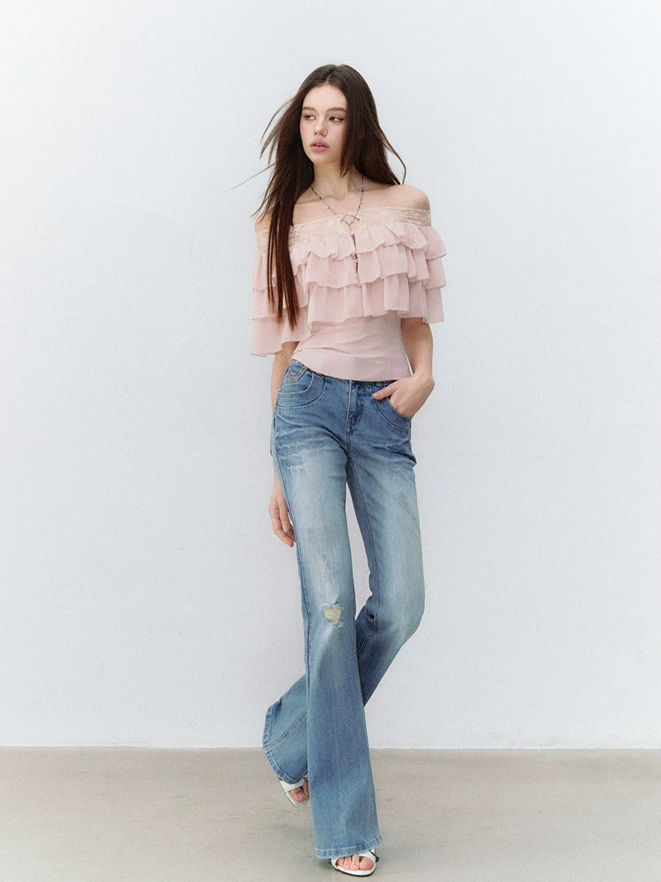 Goddess Ruffle Lace Top