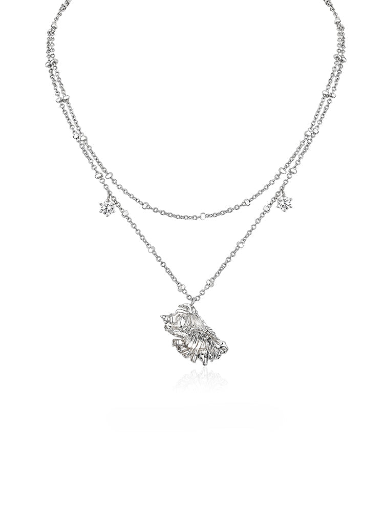 Conch Double Layer Overlapping Choker