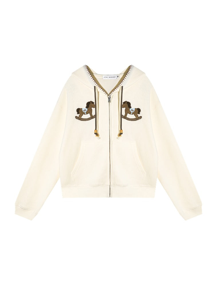 Pony Beaded Hoodie Set