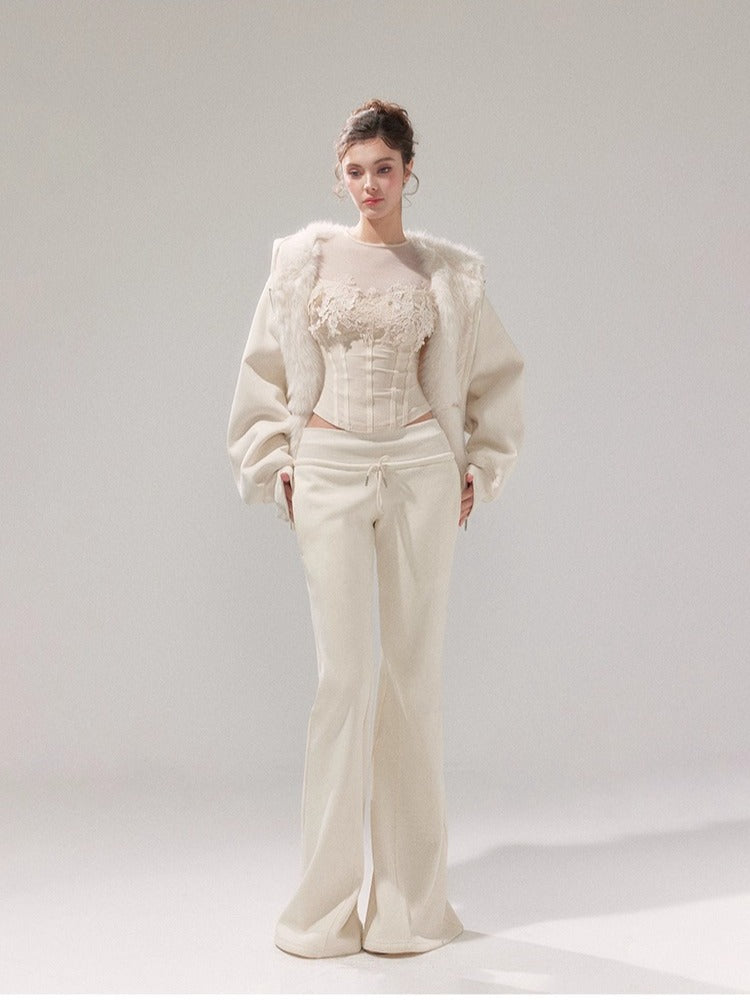 Reversible Hooded Sweatshirt & Fleece Pants Set