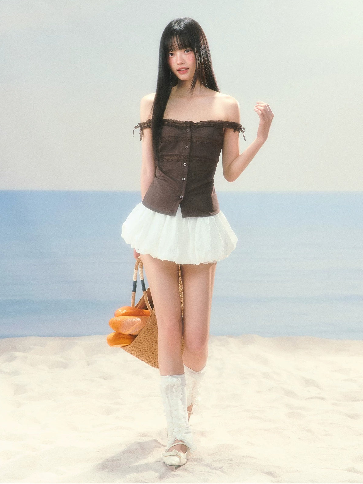 Lace Off-Shoulder Corset Top