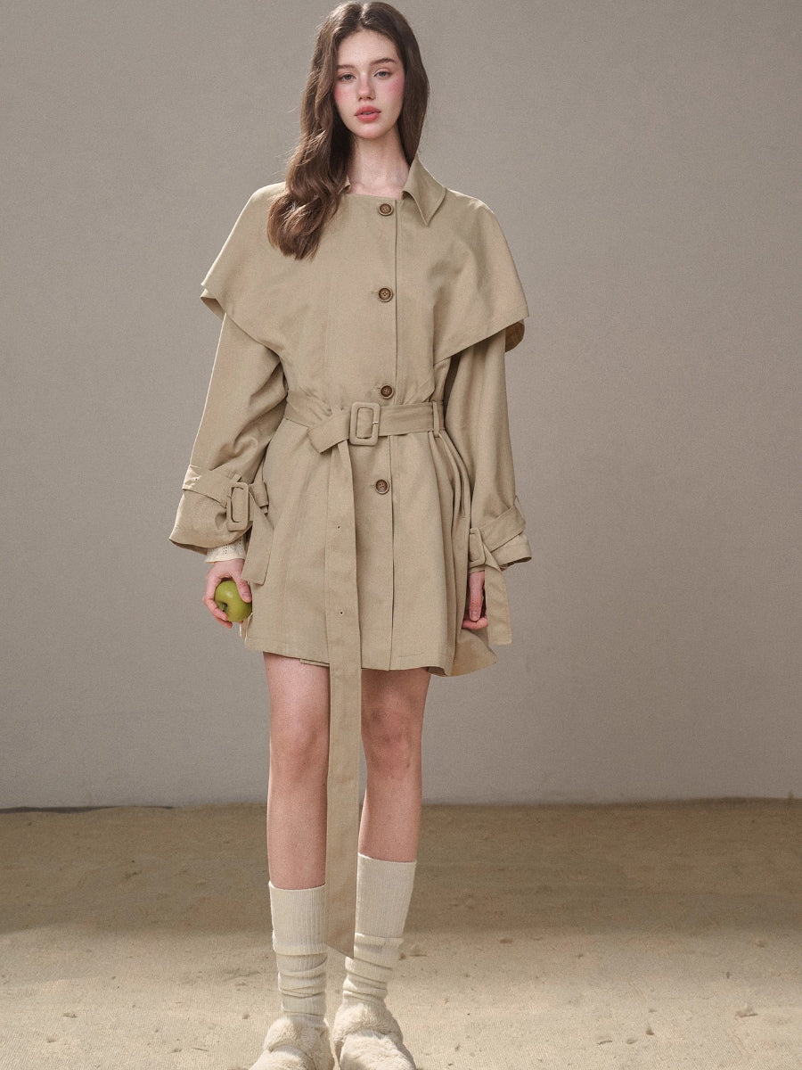 Comfy Chestnut Trench Coat