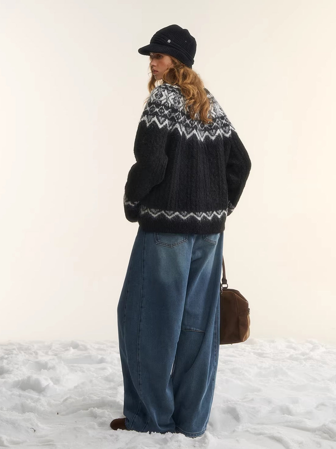 Fair Isle Cable Knit Sweater