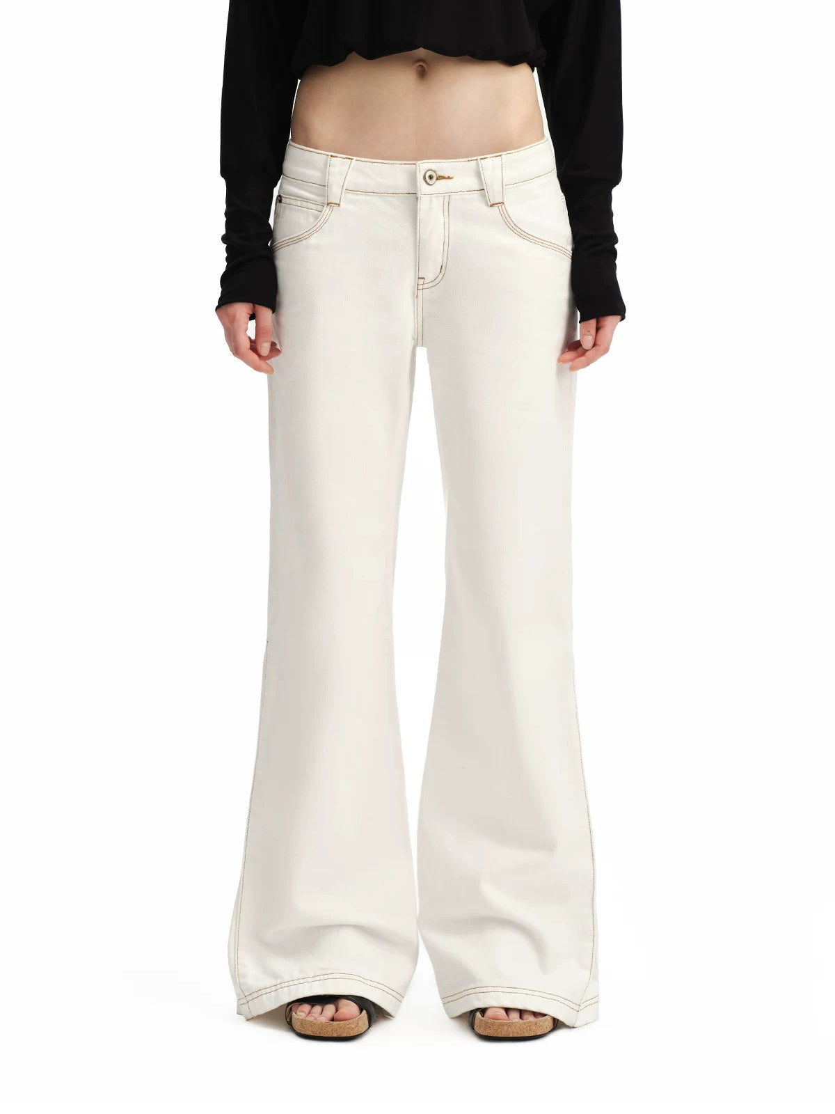 Contrast Flare Jeans