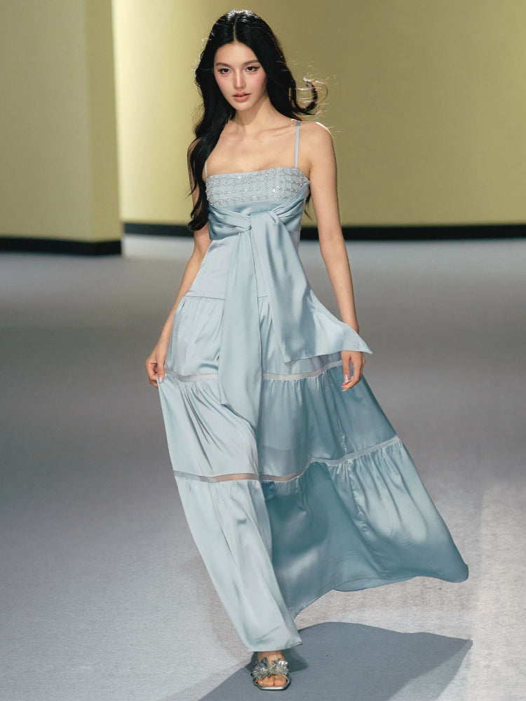 Sequin Strap Maxi Dress