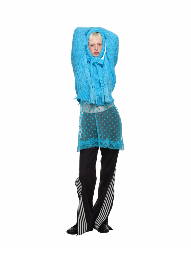 Cable Knit Cardigan & Skirt Set