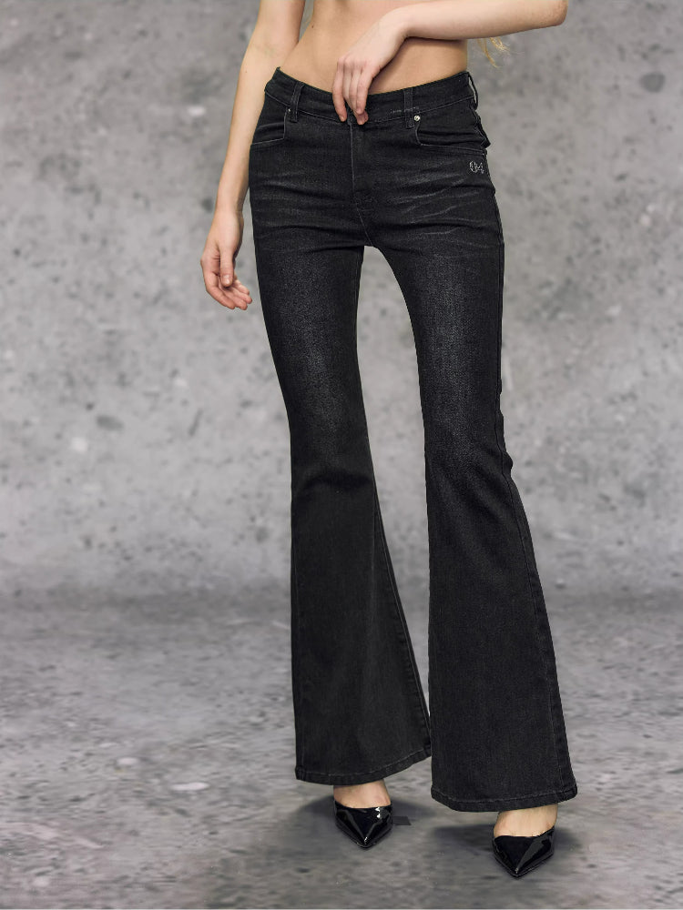 Skins Low-rise Micro Flare Denim Pants