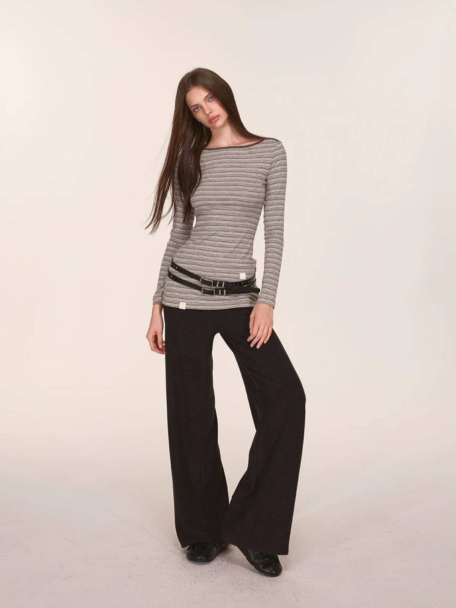 Contrast Striped Top & Pants Set