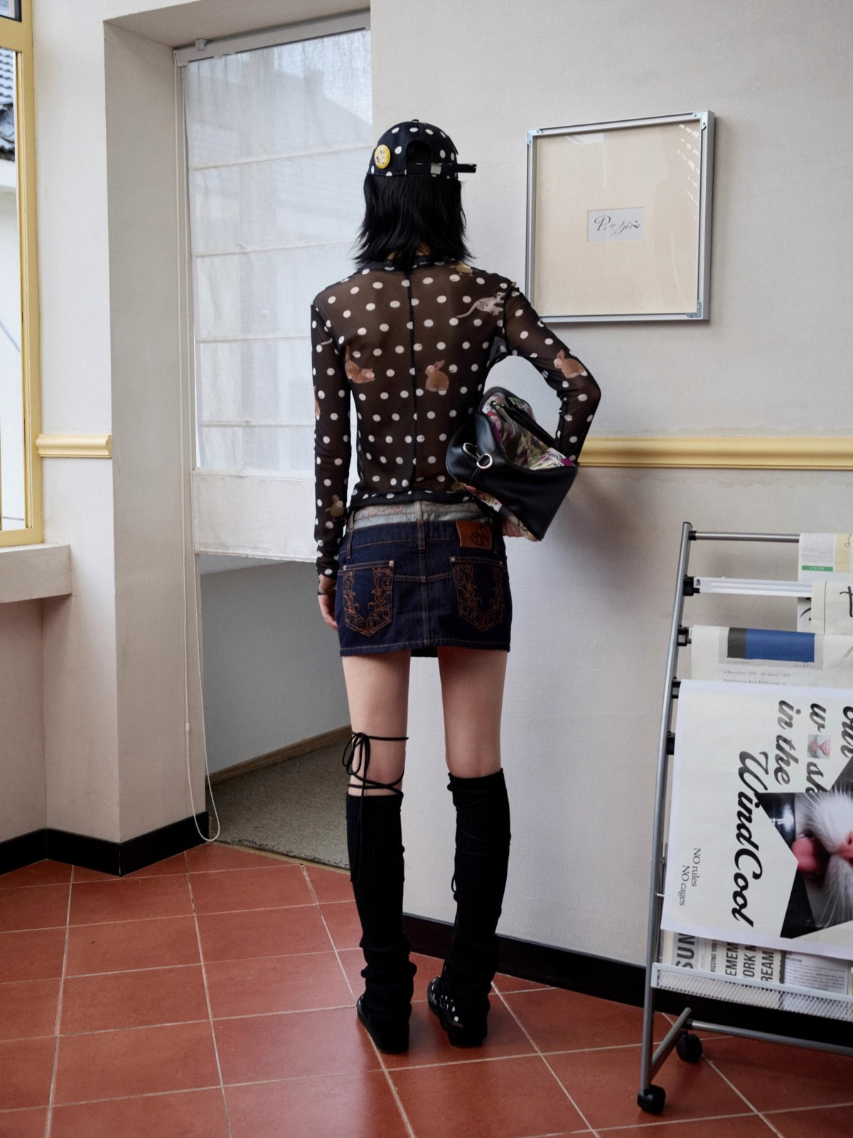 Polka Dot Print Blouse