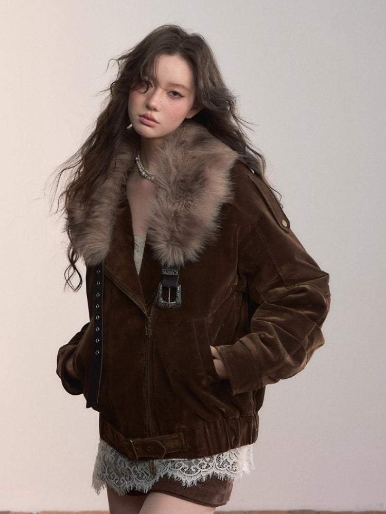 Faux Fur Shoulder Wrap / Vest / Belt