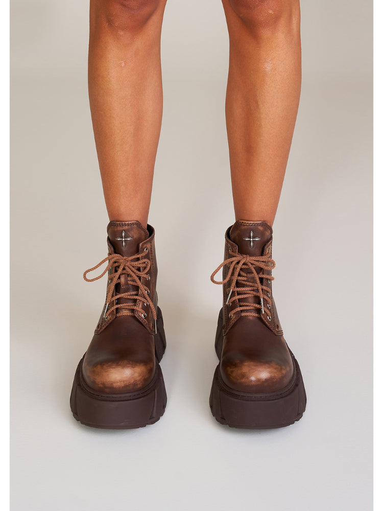 Future Mirage Leather Rider Boots Snow Mountain