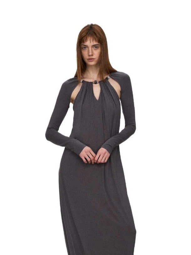 Lyocell Beaded Sculpted Dress