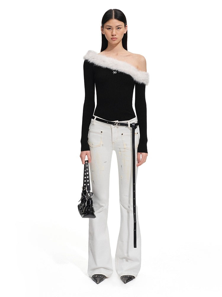 Polar Flare Stretch Denim Pants