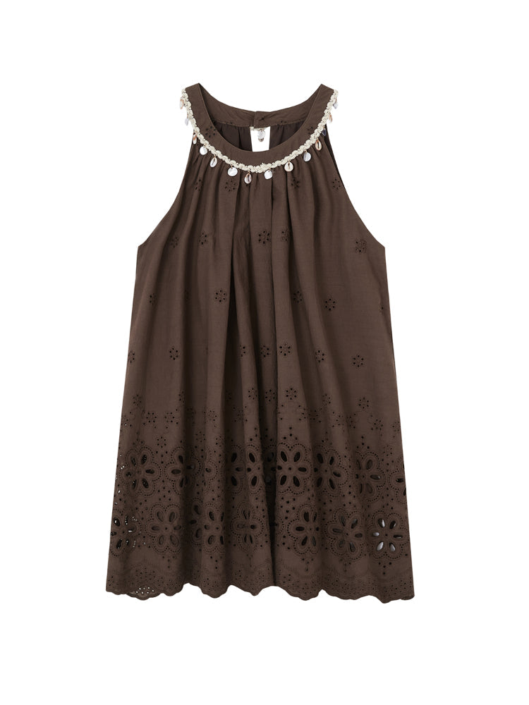 Vacation-Style Sleeveless Top & Skirt Set