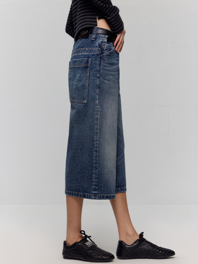 Removable Leg Design Wide-Leg Pants