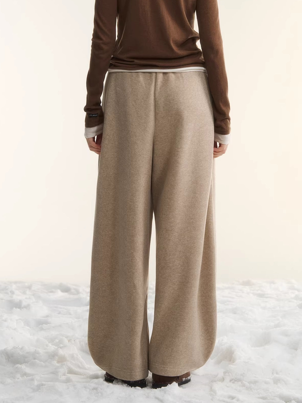 Fleece Lined Curved Sweatpants