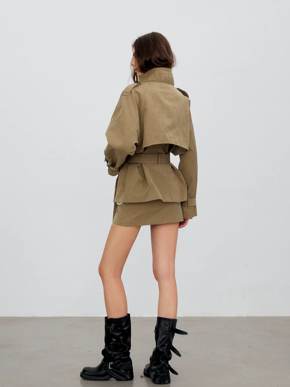 Contrast Panel Utility Jacket