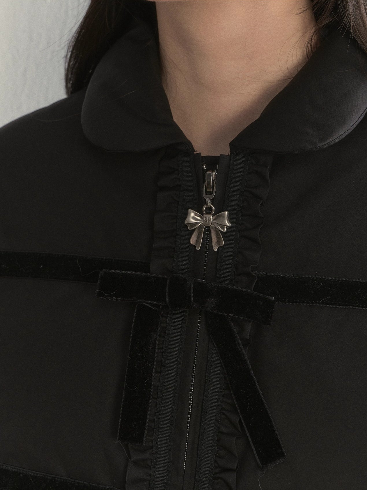 Velvet Winter Bow Down Jacket