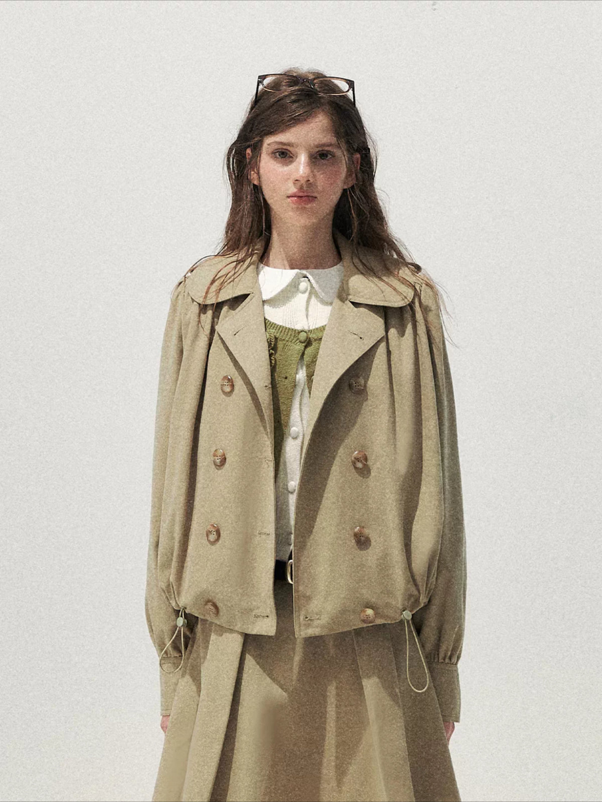 Peter Pan Trench Skirt Set